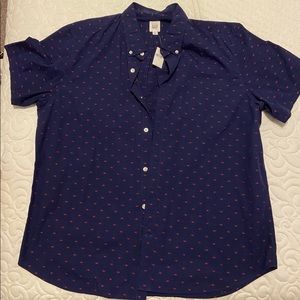 Mens Short Sleeve Button Down Shirt